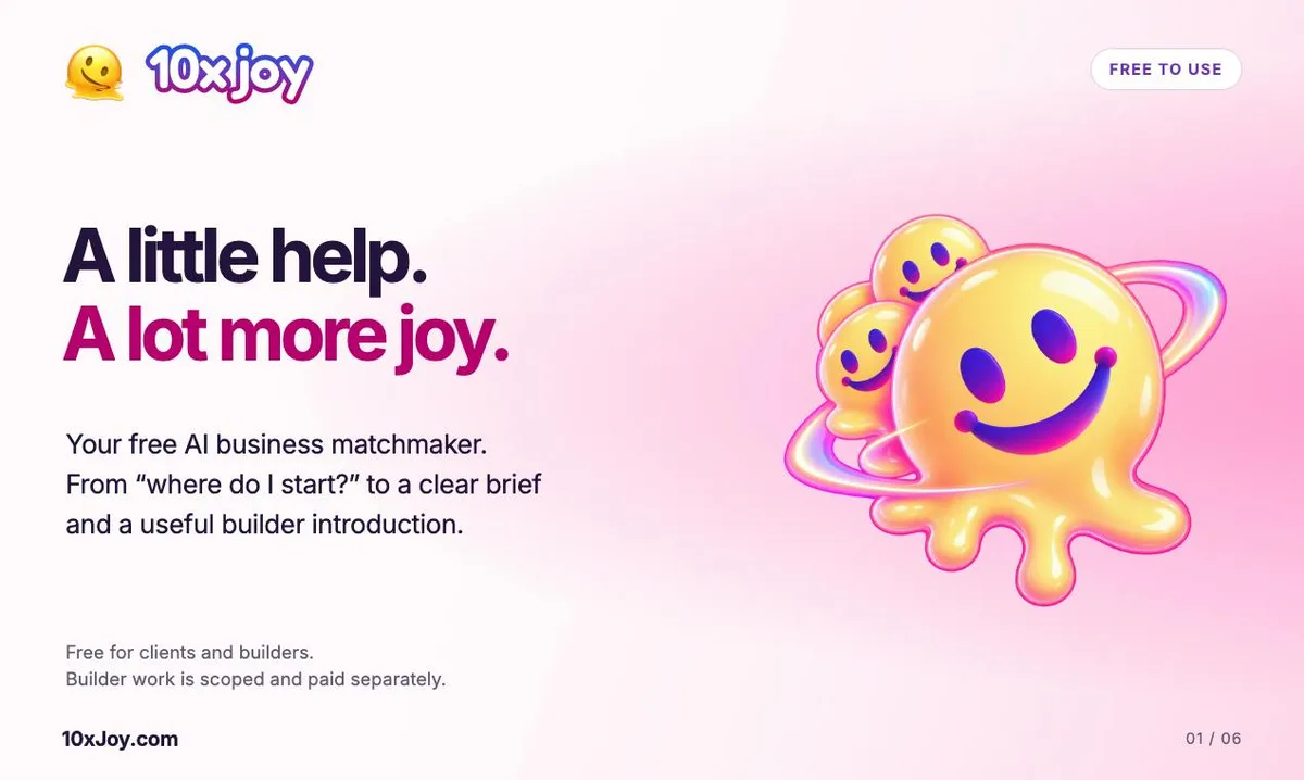 10xJoy: Descubre qué necesitas construir y conecta con quienes pueden ayudarte