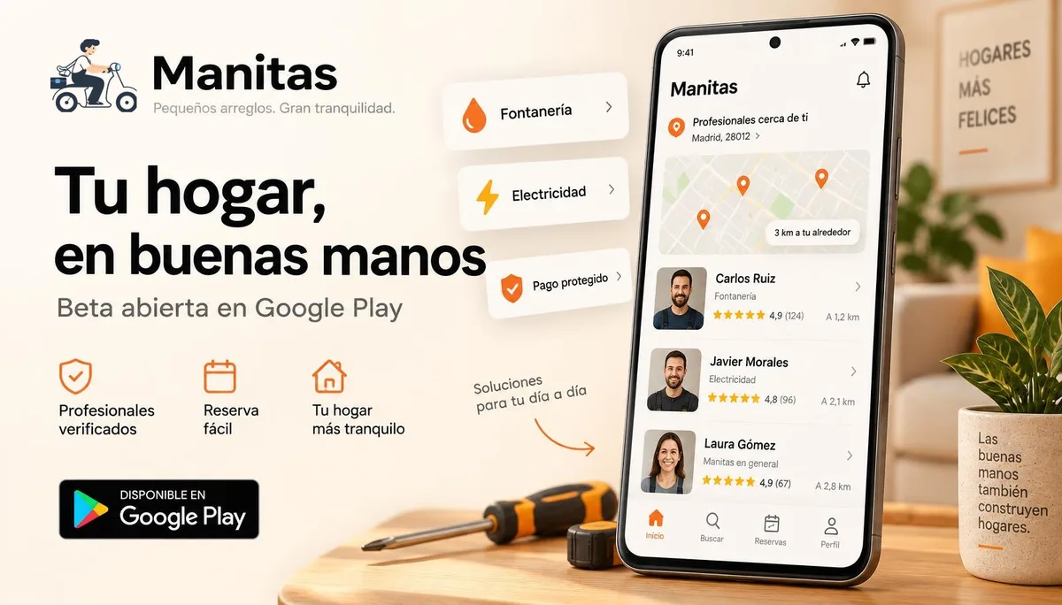 App Manitas: Tu hogar, en buenas manos.