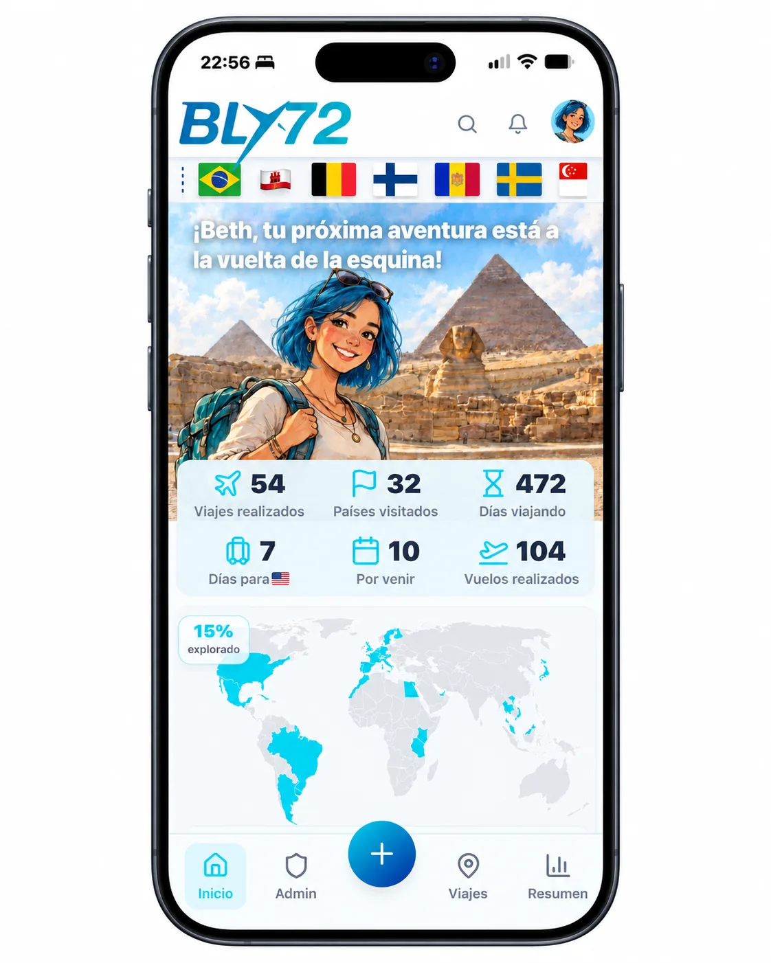 BLY72: Organiza, comparte y recuerda cada viaje con BLY72.