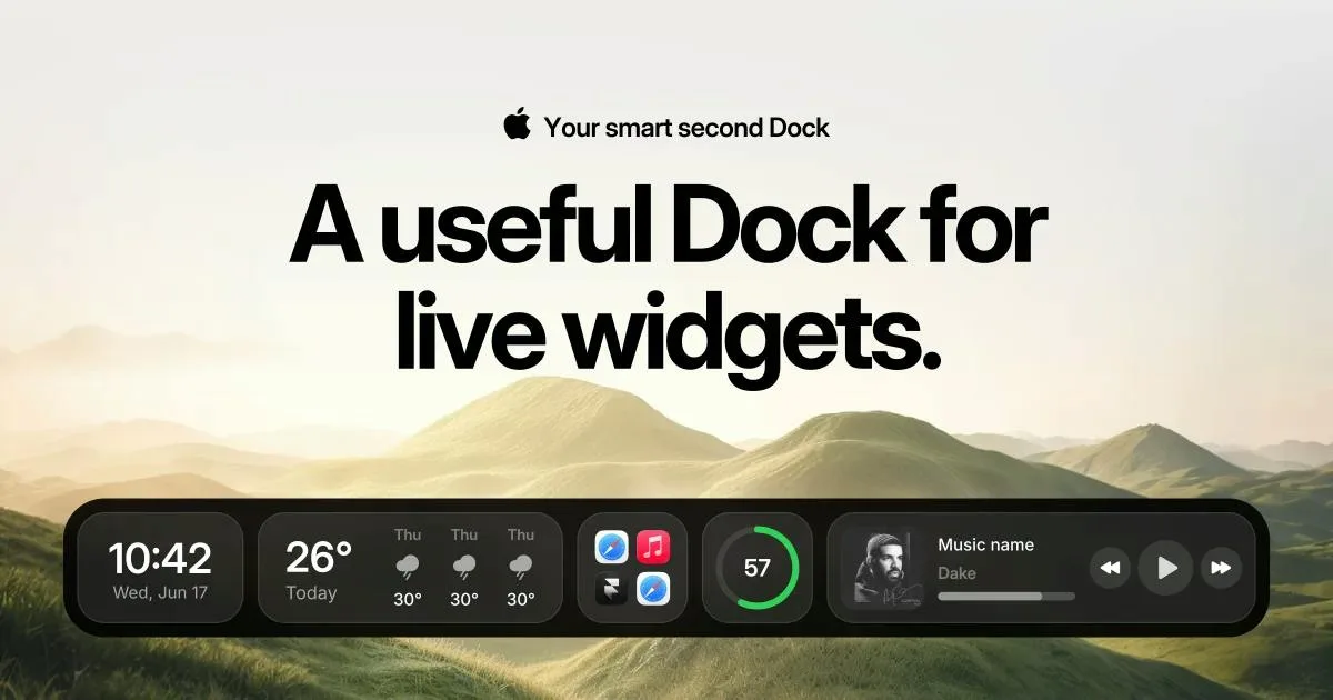 CoolDock: Un segundo Dock inteligente para Mac con más de 160 widgets en tiempo real