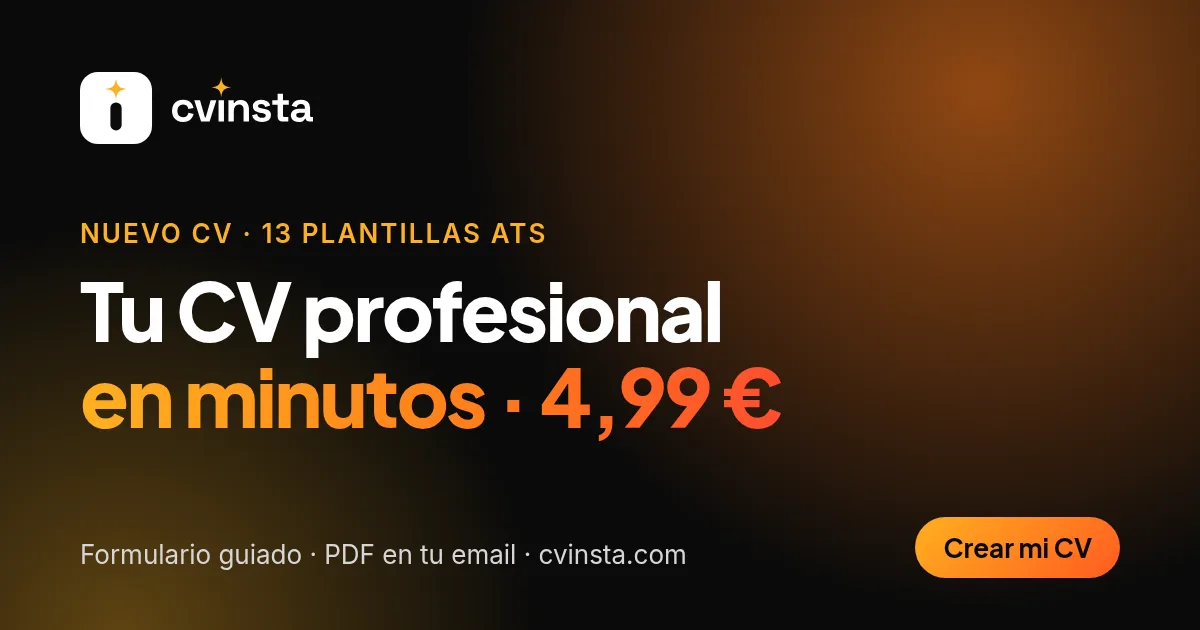 CVinsta: Tu CV profesional en minutos por 4,99 €