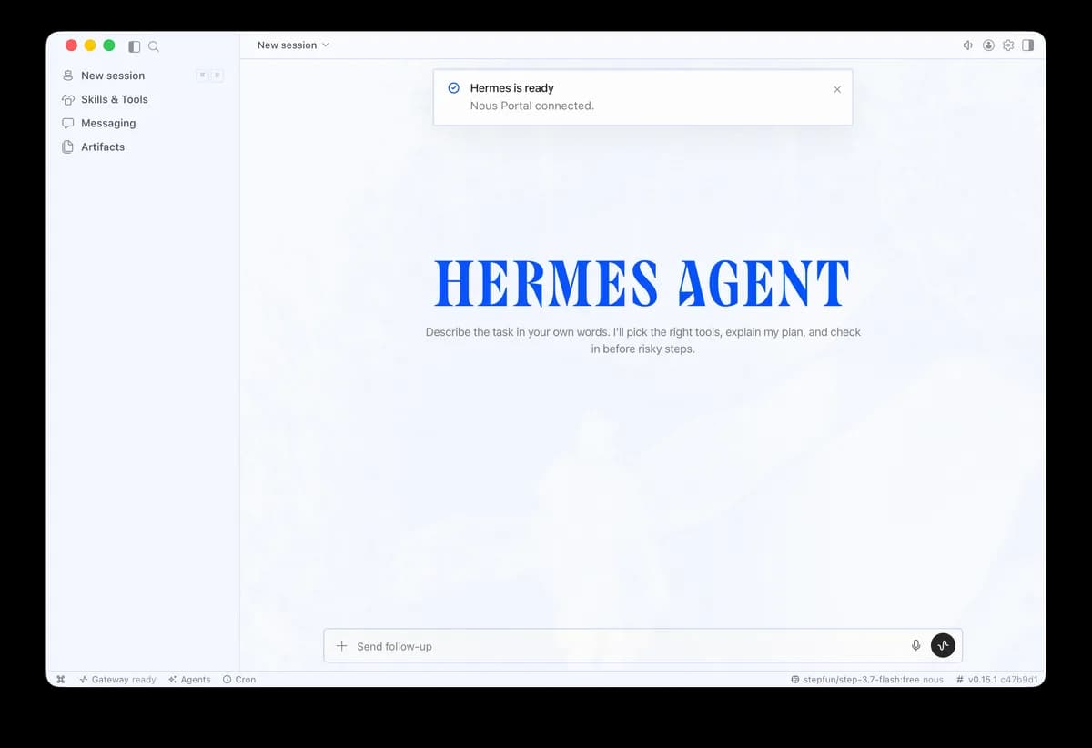 Hermes Desktop — captura 3