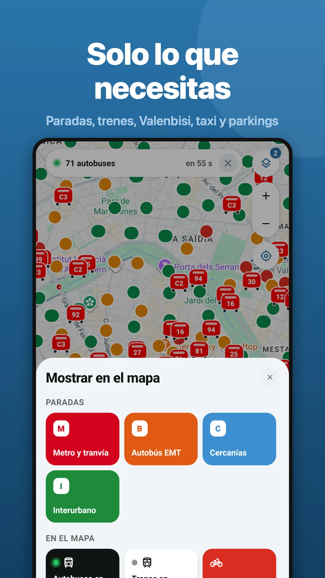 Horarios VLC: Horarios de metro, tranvía, EMT y Renfe de Valencia en tiempo real