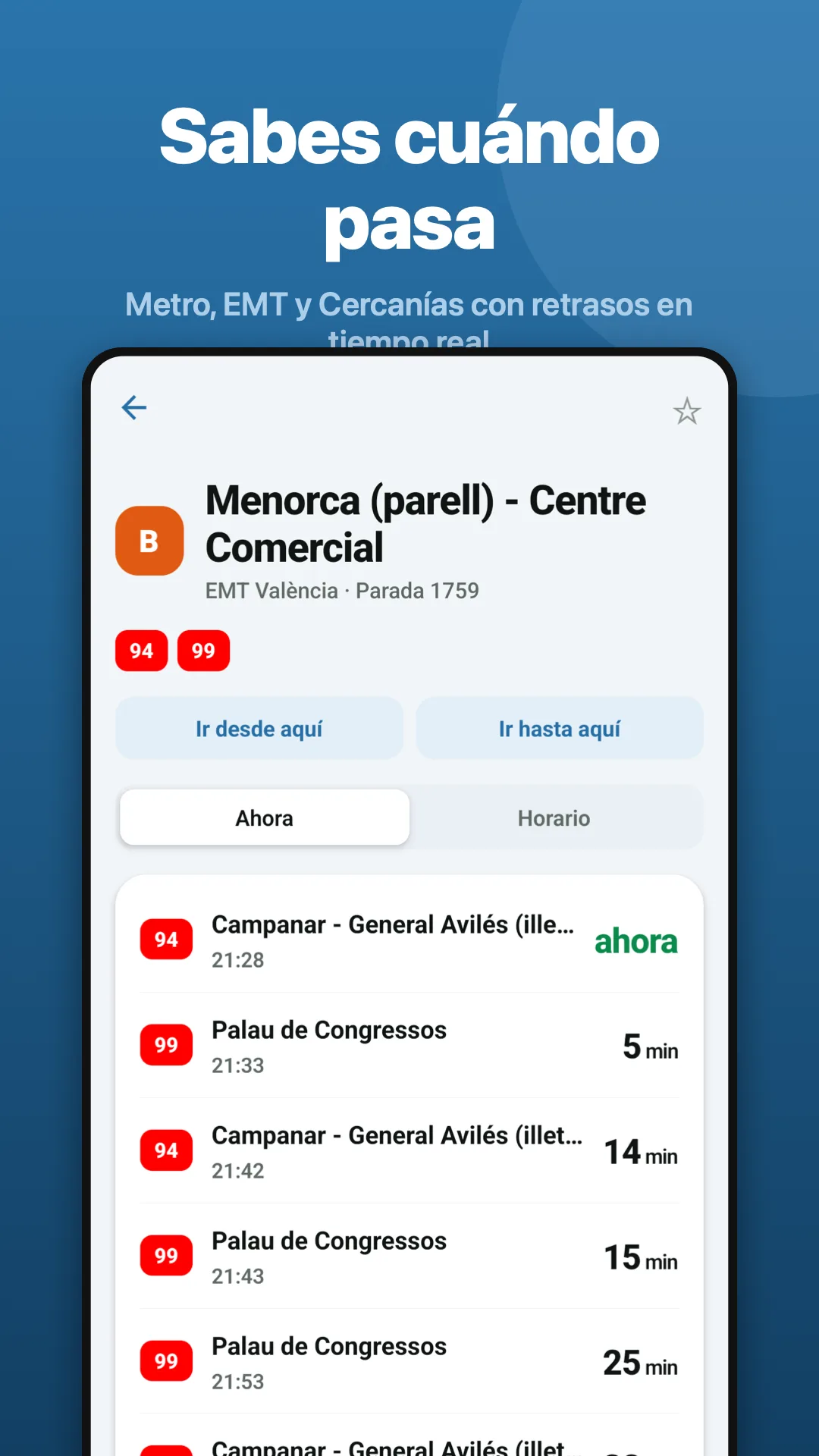Captura de pantalla de Horarios VLC (2 de 3)