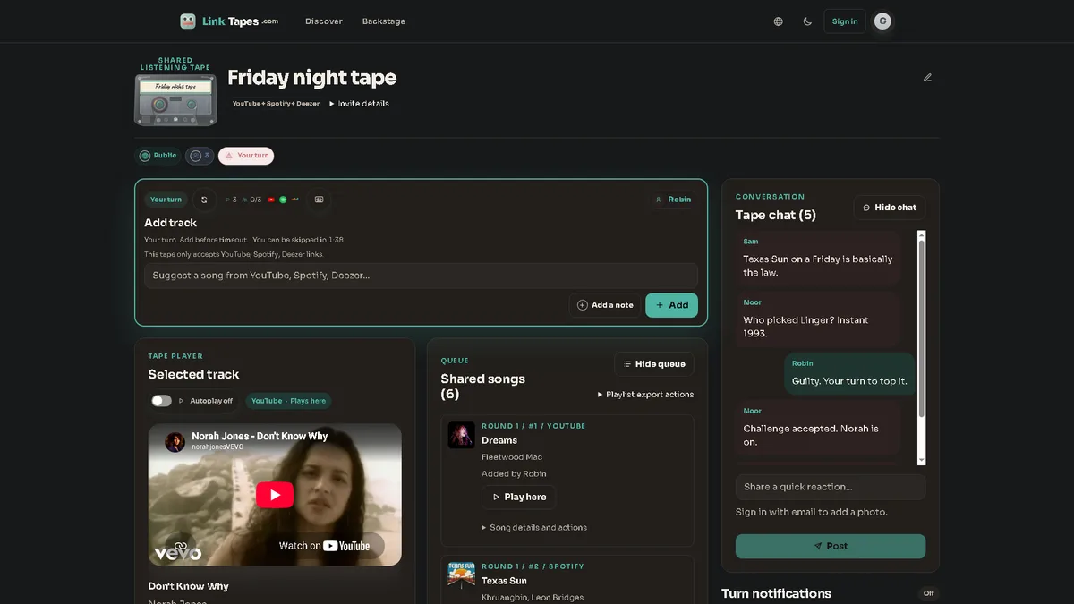 Captura de pantalla de Link Tapes (3 de 3)