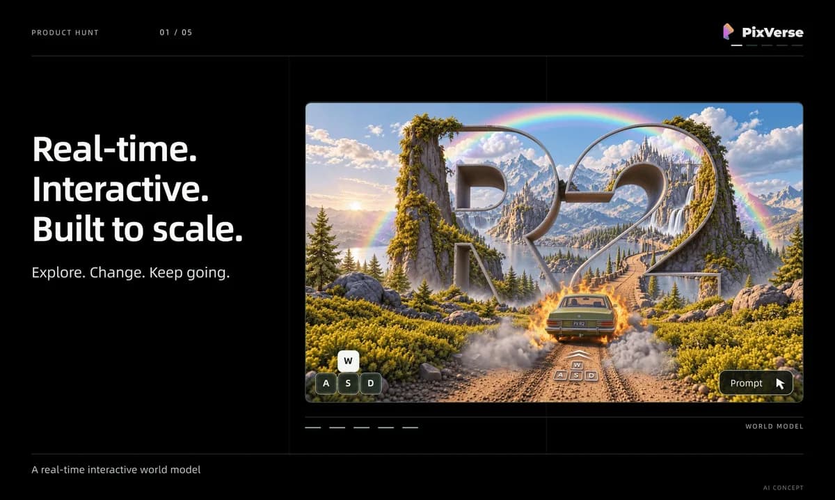 PixVerse R2: Un modelo de mundo en tiempo real que puedes explorar y transformar