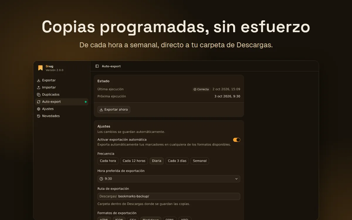 Captura de pantalla de Snug (3 de 3)