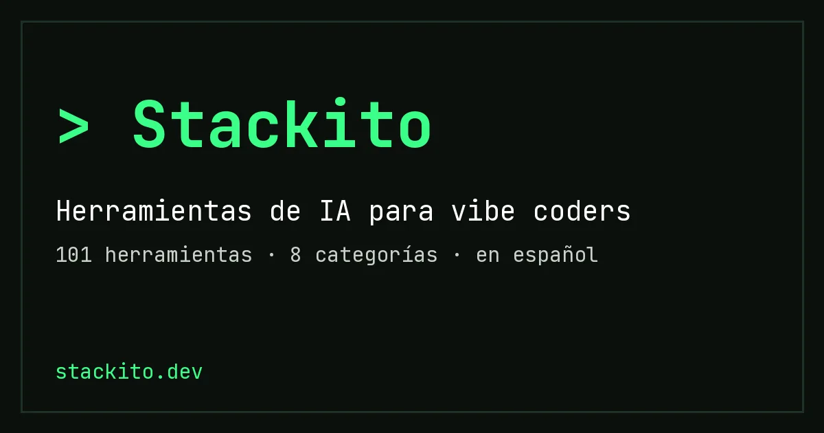 Stackito: Herramientas de IA para programar y crear apps, en español