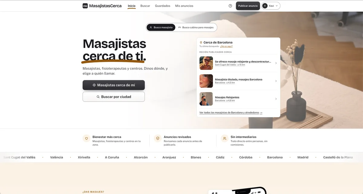 MasajistasCerca — captura 1