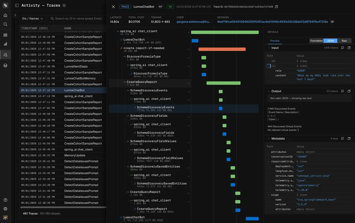 Product Analytics for Agents and Users — captura 2
