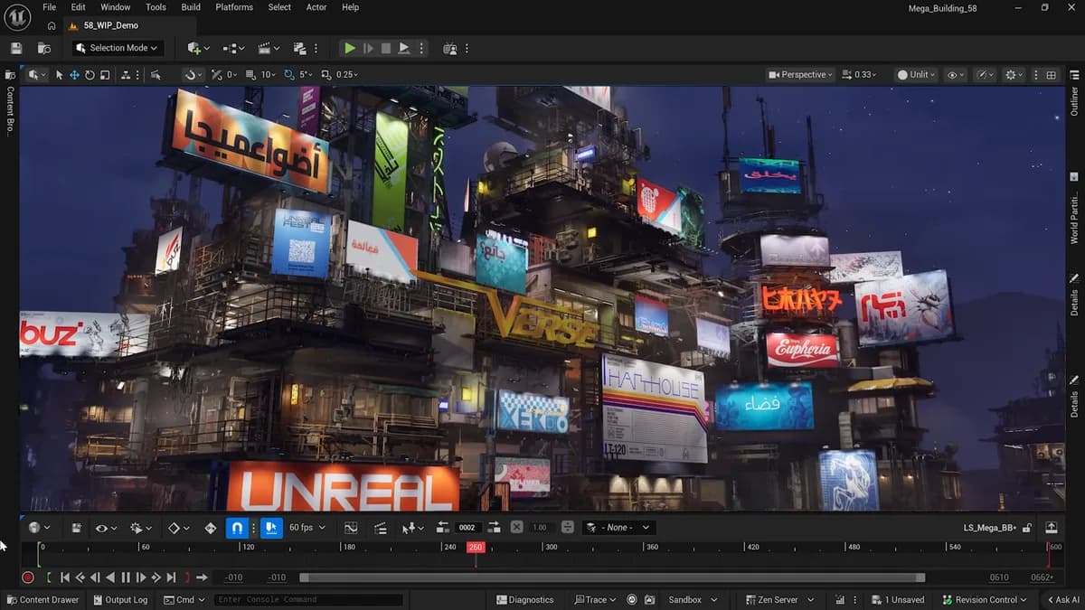 Unreal Engine 5.8 — captura 2