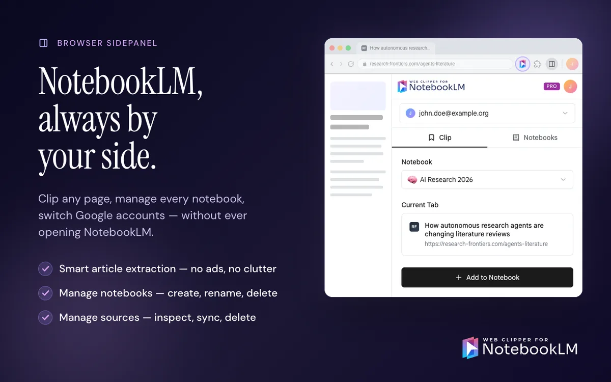 Web Clipper for NotebookLM — captura 2